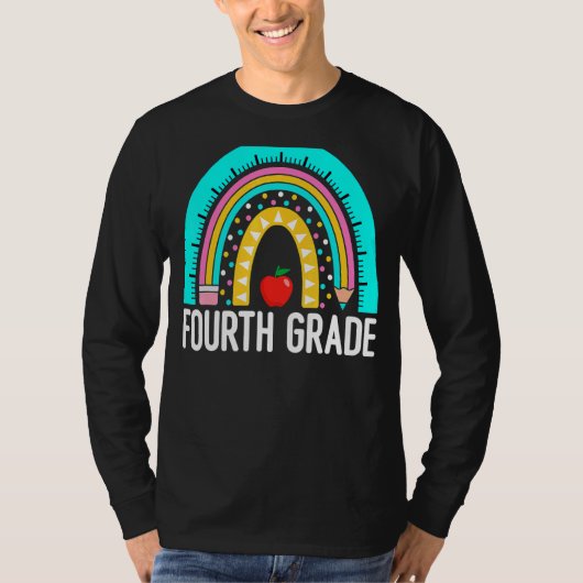 4th Grade Rainbow Teacher Team Fourth Grade Squad T-shirt (Voorkant)