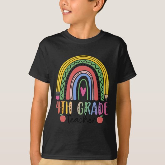 4th Grade Rainbow Teacher Team Fourth Grade Squad T-shirt (Voorkant)