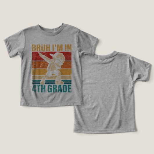 4th Grade Ready  Cute Back to School Character Tee (Ontwerp Voorkant & Achterkant)