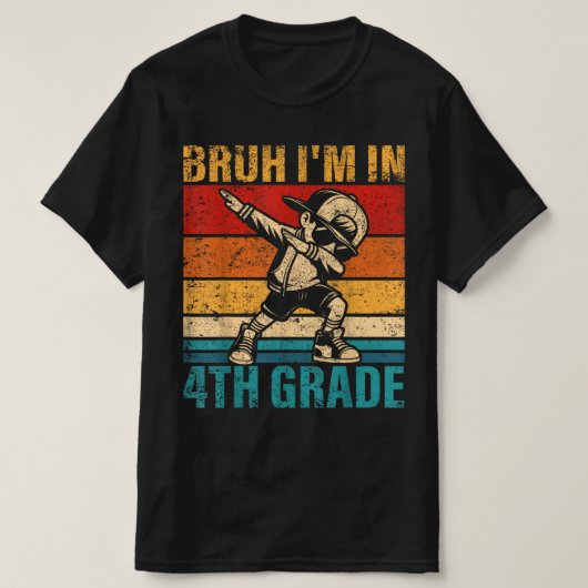 4th Grade Ready  Cute Back to School Character Tee T-shirt (Design voorkant)