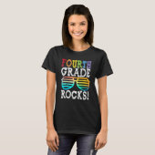 4th Grade Rocks Fourth Grade Squad Back To School T-shirt (Voorkant volledig)