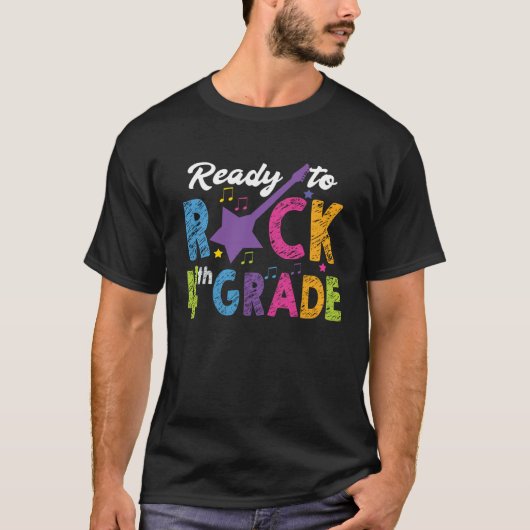 4th Grade School Ready to Rock Fourth Back to Scho T-shirt (Voorkant)