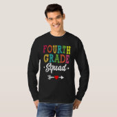4th Grade Squad Fourth Teacher Student Team Back T T-shirt (Voorkant volledig)