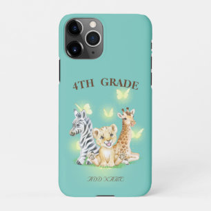 4th Grade Squad Neon Wild Zoo Terug naar school iPhone 11Pro Hoesje