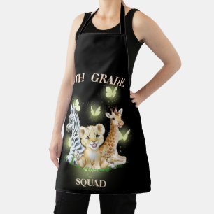 4th Grade Squad Neon Wild Zoo Terug naar school Schort