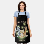 4th Grade Squad Neon Wild Zoo Terug naar school Schort (Gedragen)