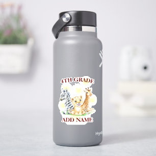 4th Grade Squad Neon Wild Zoo Terug naar school Sticker