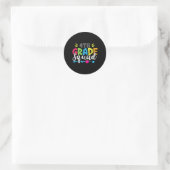 4th Grade Squad Team Back To School Teacher Studen Ronde Sticker (Tas)