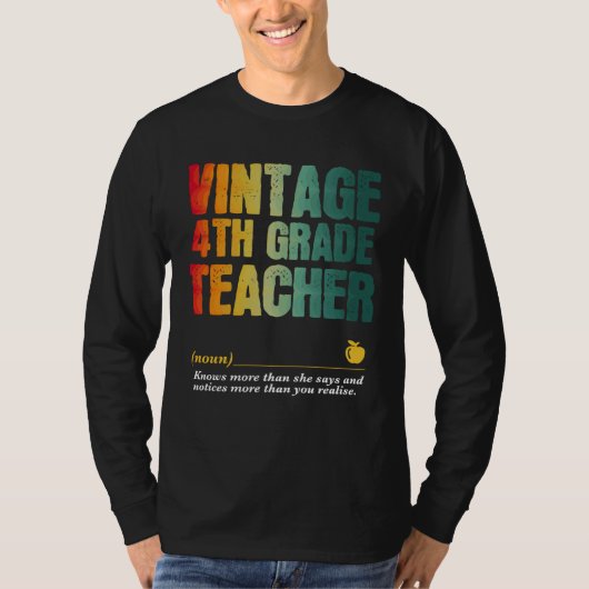 4th Grade Teacher Appreciation Week Back to School T-shirt (Voorkant)