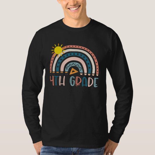 4th Grade Teacher  Boho Rainbow Teacher s Day T-shirt (Voorkant)