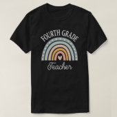4th Grade Teacher Cute Rainbow T-shirt (Design voorkant)