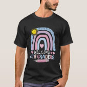 4Th Grade Teacher For Back To School With Rainbow  T-shirt (Voorkant)