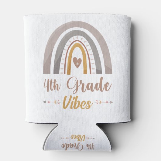 4th Grade Vibes Fourth Grade Back to School Blikjeskoeler (Achterkant)