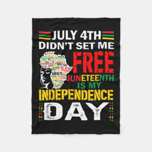 4th heeft me niet vrijgelaten Juneteenth Fleece Deken