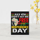 4th heeft me niet vrijgelaten Juneteenth Kaart (Gele Bloem)