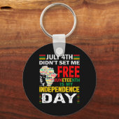 4th heeft me niet vrijgelaten Juneteenth Sleutelhanger (Voorkant)