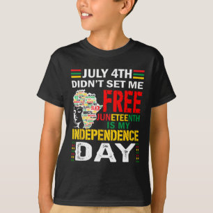 4th heeft me niet vrijgelaten Juneteenth T-shirt