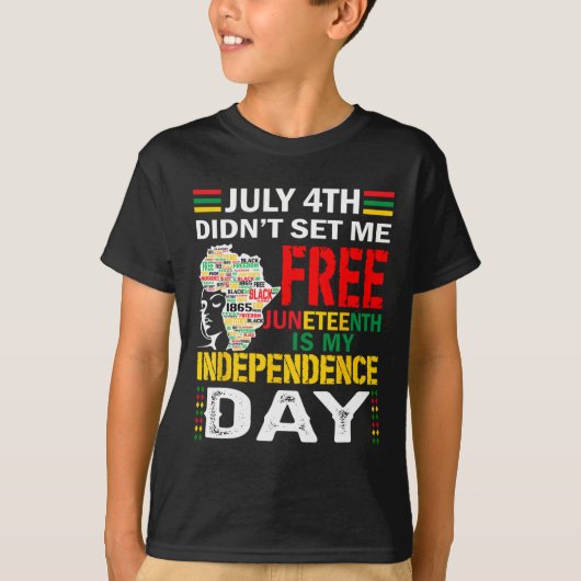 4th heeft me niet vrijgelaten Juneteenth T-shirt (Voorkant)