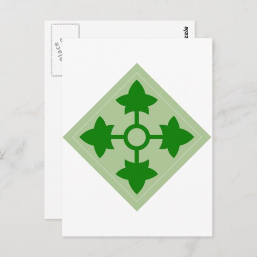 4th Infantry Briefkaart (Voorkant / Achterkant)