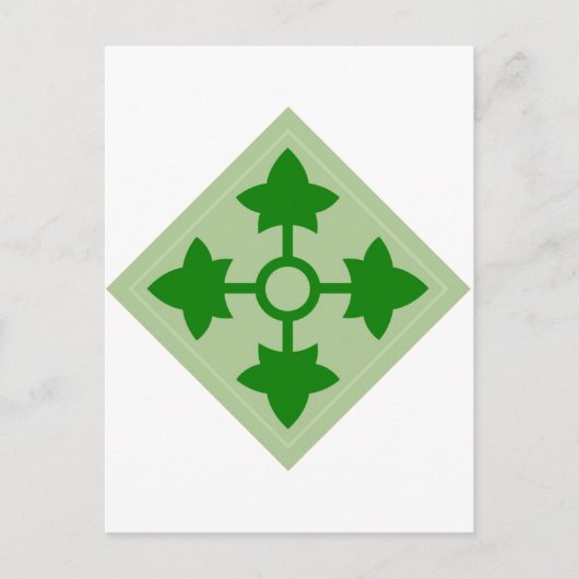 4th Infantry Briefkaart (Voorkant)