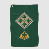 4th Infantry Division Custom Patch Insignia Golfhanddoek (Voorkant)