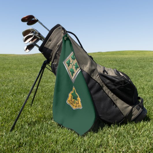 4th Infantry Division Custom Patch Insignia Golfhanddoek (Groen)