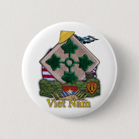 4th infantry Division vietnam war vets Button (Voorkant)