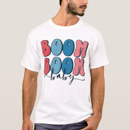 4TH JULI BOOM BOOM BABY AMERIKAANSE TYPOGRAFIE T-SHIRT