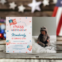 4th Juli Little Miss Onafhankelijke Verjaardag Fot