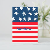 4th juli onafhankelijkheidsdag voeg naamtekst Amer (Staand voorkant)