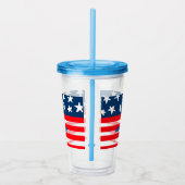 4th juli onafhankelijkheidsdag voeg naamtekst Amer Acryl Drinkbeker (Rechts)