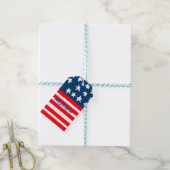 4th juli onafhankelijkheidsdag voeg naamtekst Amer Cadeaulabel (Met Touw)