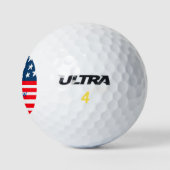 4th juli onafhankelijkheidsdag voeg naamtekst Amer Golfballen (Logo)