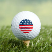 4th juli onafhankelijkheidsdag voeg naamtekst Amer Golfballen (Insitu Shirt)