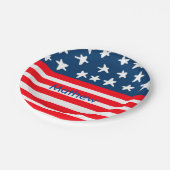4th juli onafhankelijkheidsdag voeg naamtekst Amer Papieren Bordje (Gekanteld)