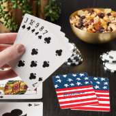 4th juli onafhankelijkheidsdag voeg naamtekst Amer Pokerkaarten (Insitu)