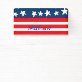 4th juli onafhankelijkheidsdag voeg naamtekst Amer Spandoek (Insitu)