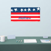 4th juli onafhankelijkheidsdag voeg naamtekst Amer Spandoek (Beurs)