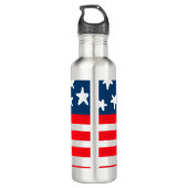 4th juli onafhankelijkheidsdag voeg naamtekst Amer Waterfles (Achterkant)