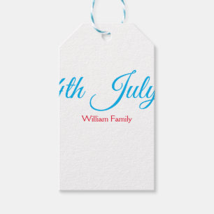 4th Juli onafhankelijkheidsdag voeg naamtekst toe Cadeaulabel