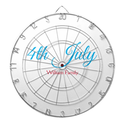 4th Juli onafhankelijkheidsdag voeg naamtekst toe  Dartbord (Voorkant)