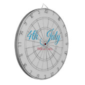 4th Juli onafhankelijkheidsdag voeg naamtekst toe  Dartbord (Voorkant Links)