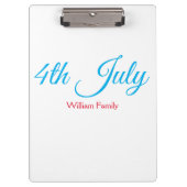 4th Juli onafhankelijkheidsdag voeg naamtekst toe  Klembord (Voorkant)