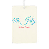 4th Juli onafhankelijkheidsdag voeg naamtekst toe  Luchtverfrisser (Achterkant)