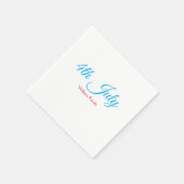 4th Juli onafhankelijkheidsdag voeg naamtekst toe  Servet (Hoek)