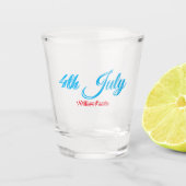 4th Juli onafhankelijkheidsdag voeg naamtekst toe  Shot Glas (Voorkant)
