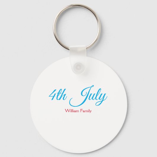 4th Juli onafhankelijkheidsdag voeg naamtekst toe  Sleutelhanger (Voorkant)