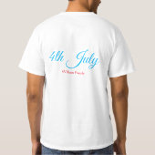 4th Juli onafhankelijkheidsdag voeg naamtekst toe T-shirt (Achterkant)