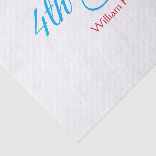 4th Juli onafhankelijkheidsdag voeg naamtekst toe Tissuepapier (Detail)