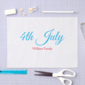 4th Juli onafhankelijkheidsdag voeg naamtekst toe Tissuepapier (Craft)